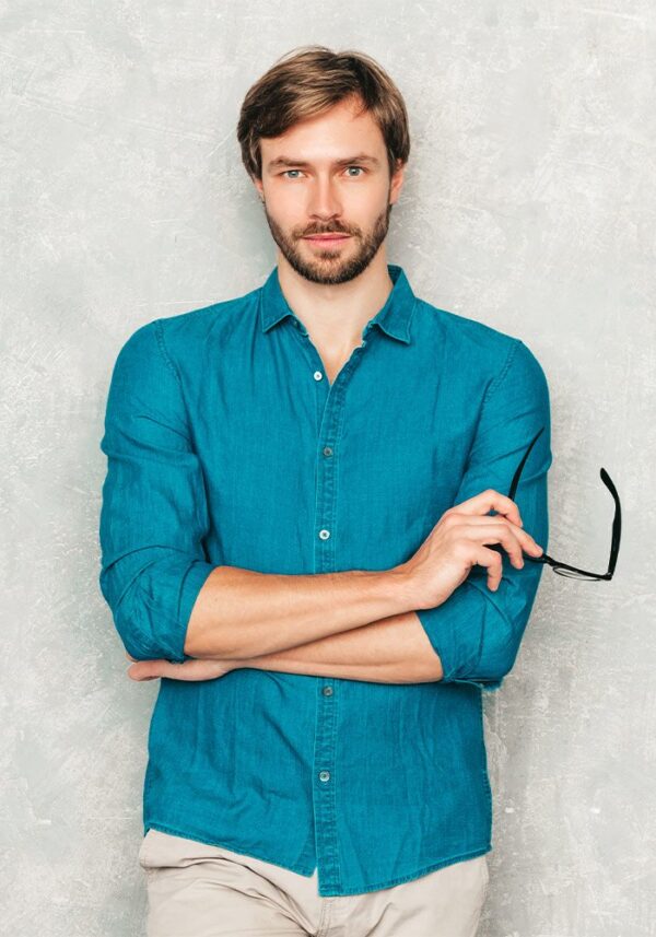 Men Solid Cotton Shirt