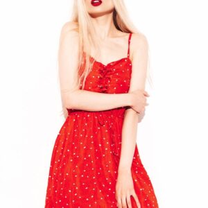 Red Golden Dot Dress